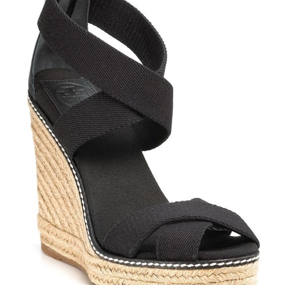 Tory Burch Adonis Black Wedge Espradrille - Picture 10 of 11